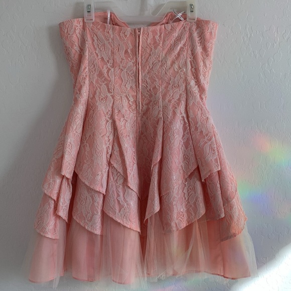 Masquerade Formal Mini Pink Dress size13/14 - Picture 4 of 6